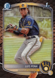 Luis Peña Milwaukee Brewers 2025 Bowman Chrome Reptilian #BCP-38 - Picture 1 of 2