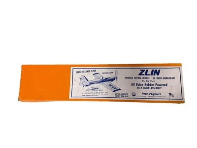 Vintage Complete Zlin 50L Flying Model 16inch Kit Wooden Peck Polymers USA - Image 1 of 4