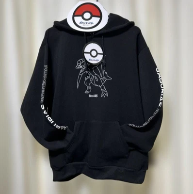Pokemon Nº Sudadera con capucha 445 Garchomp, talla L, suéter negro para hombre, LL Foto 1 de 4