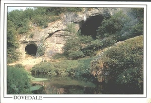 DOVEDALE, DOVE HOLES, Peak District, Derbyshire - Vintage POSTCARD - Picture 1 of 2