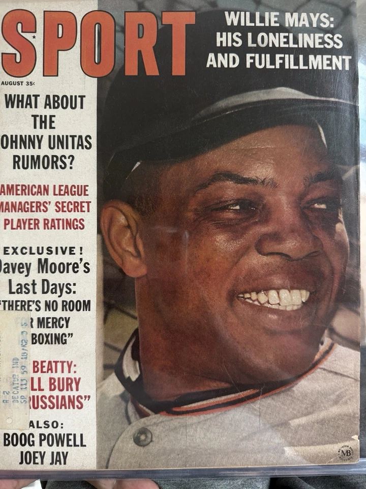 1963 AUGUST  SPORT MAGAZINE *WILLIE MAYS/JOHNNY UNITAS/TED WILLIAMS* - Image 1 of 1