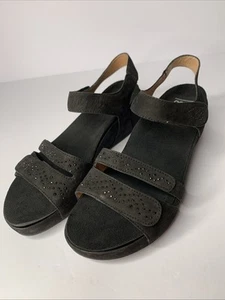 Abeo Bio System Women’s 8 Gabrielle Orthotic Black Leather Sandals Ankle Strap - Picture 1 of 16