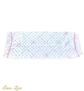 D. PORTHAULT PINK & LAVENDER BOW SCALLOPED NECKROLL PILLOW SHAM LUXURY - Picture 1 of 8