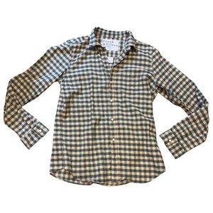 Frank & Eileen Barry maßgeschneidertes Flanelltop mit Knopfleiste grün hellbraun Herbst gemütlich Größe XL - Bild 1 von 6