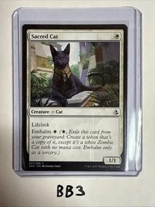 Magic The Gathering Amonkhet Sacred Cat #027/269 MTG TCG CCG - Picture 1 of 2