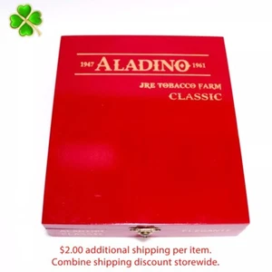 Aladino Classic Elegante Empty Wood Cigar Box 7.5" x 6.5" x 1.75" - Picture 1 of 10