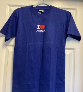 I love Aruba - Boys size XL (14/16) in Navy t-shirt with tags - Picture 1 of 4