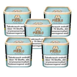 5x Pueblo Blau Feinschnitt Tabak Dose á 100g Drehtabak