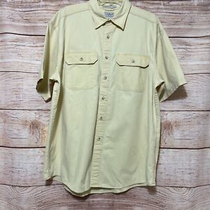 L.L. Bean Men’s Large Traditional Fit Short Sleeve Button Up 100% Cotton 270135