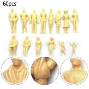 1 87 Scale Unpainted Model Figures of Standing People for HO Trains and Scenery - Picture 1 of 7
