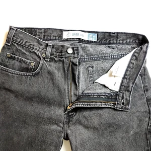 Jeans GAP Vintage Nº 4 ESY Fácil Ajuste Desteñido Negro Ajuste Real 34x32 - HECHOS EN EE. UU. - Imagen 1 de 10