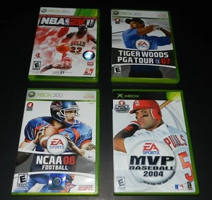 Xbox 360 NBA 2K11 Michael Jordan, Tiger 07, NCAA 08 Football + MVP Baseball 2004 - Picture 1 of 3