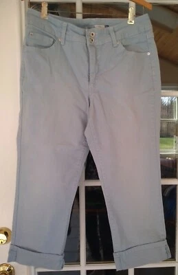 Jean vaquero azul claro Capri BandolinoBlu para mujer con puños 5 bolsillos talla 8 Foto 1 de 4