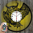 Led Clock Owl Record Clock Art Decor Original Gift 6605