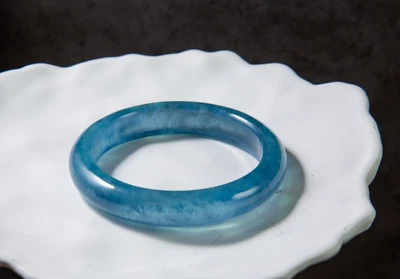 Brazalete Brazalete 56mm Alta Calidad Azul Marino Profundo Aguamarina | 海蓝宝手镯 Foto 1 de 4