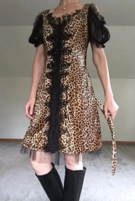 Vestido Totally Ghoul Leopardo - Disfraz Halloween - Mujer Talla S/M Foto 1 de 3