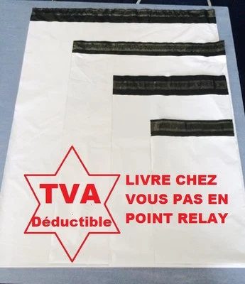 10 à 1000 Enveloppes pochettes plastique opaque sac envoi postal - emballage - Photo 1/4