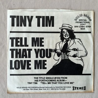 TINY TIM Comic Strip Man (Biff, Bam, Slam) 1981 7" Single Solid Brass #101 - VG+ - Image 1 of 4