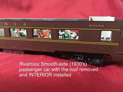 KIT interior de coche de pasajeros para autocar Rivarossi 85 ft lado liso [HO] Foto 1 de 4