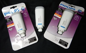 3 Philips LED Frosted Dimmable PL-C CFL Replacement Flicker-Free 1200 Lumen - Picture 1 of 10