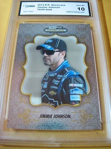 JIMMIE JOHNSON 2013 PRESS PASS SHOWCASE GOLD # 74/99 GRADED 10 - Picture 1 of 1