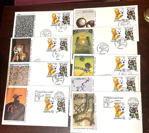 Spain 1982 Sevilla First Day Cover World Cup Football. N 2644/5 .9 Covers - Picture 1 of 10