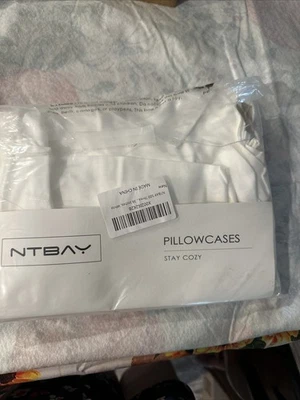 Набор наволочек из микрофибры NTBAY из 2 наволочек размера King 36x20 дюймов плюс кайма 2 дюйма - Изображение 1 из 2