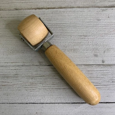 Vintage Wooden Pastry Cookie Pizza Pasta Dough Roller Wallpaper Seam Roller Tool - Image 1 of 4