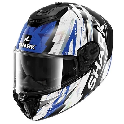 SHARK SPARTAN RS HIBOLT BLUE WHITE KBU FULL FACE MOTORCYCLE HELMET - Image 1 of 4