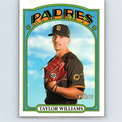2021 Topps Heritage Taylor Williams #369 San Diego Padres - Image 1 of 2