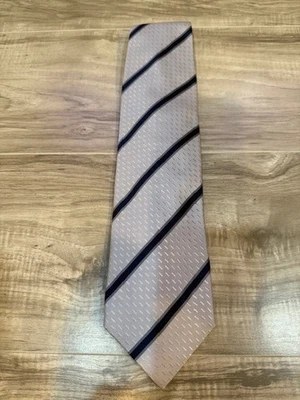 Corbata para hombre Armani Collection 100 % seda plata/azul hecha en Italia Foto 1 de 4