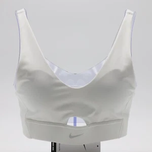 Nike Women's Indy Plunge Cutout Medium Support Padded Sport Bra White Size XL - Picture 1 of 7