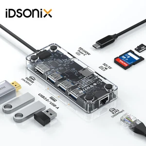 8IN1 Dockingstation USB-C Aluminium HUB USB 3.0 HDMI 4K kompatibel PD 100W - Bild 1 von 10