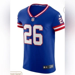 Men's New York Giant Barkley Nike Royal Classic Vapor Elite Player Jersey Sz XL - Picture 1 of 12