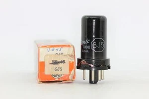 6J5 TUBE. GENERAL ELECTRIC BRAND TUBE.. NOS/NIB. DAMAGED PAINTING. CRYOTREATED. - Picture 1 of 1