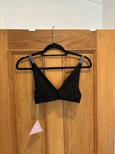 Neu mit Etikett Damen Silou meliert schwarz Cindy Bralette Sport BH-Top Größe XS UVP 89 £ - Bild 1 von 4