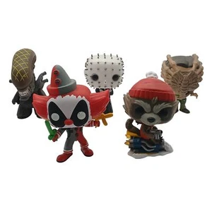 Figuras de vinilo depredador, cabeza de alfiler, alienígenas, payaso Deadpool, cohete (lote de 5) - Imagen 1 de 7