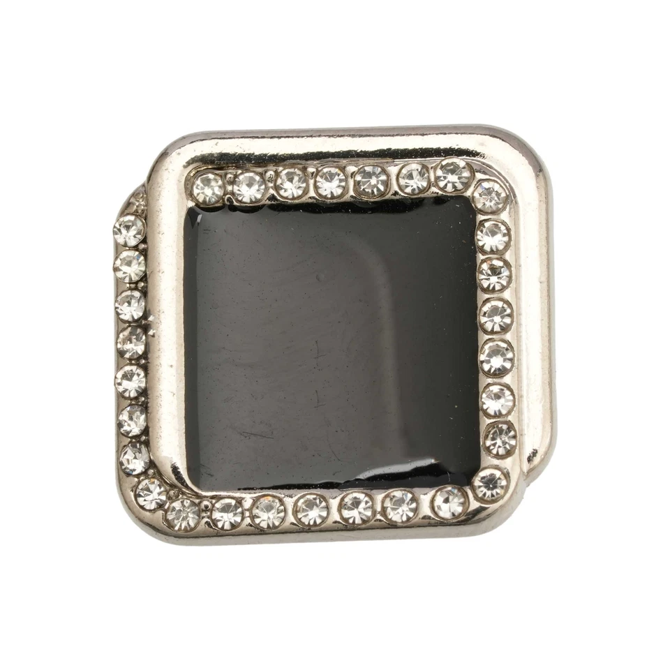 5pcs Square Gold Button with Rhinestones Fashion DIY Craft Decorative Accessory - Image 1 of 2