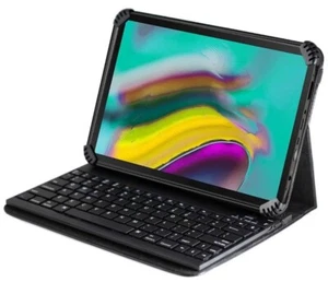 Navitech QWERTY Bluetooth Keyboard Case For 10-11 Inch Tablets NEW - Picture 1 of 3