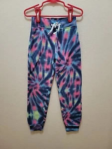 Dream Stay Girls Tie-dye Sweat Pants Size 5 Faux Drawstring Colorful Cuffed - Picture 1 of 6