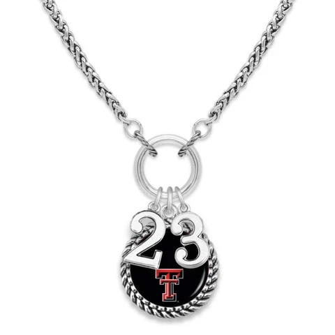 Texas Tech Red Raiders Graduation Year 2023 Silver Chain Necklace Jewelry TTU Cover