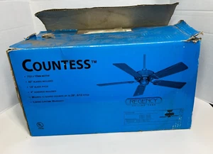 Regency Marquis Countess 42" 5 Blade Ceiling Fan, White Polished Brass - Vintage - Picture 1 of 13