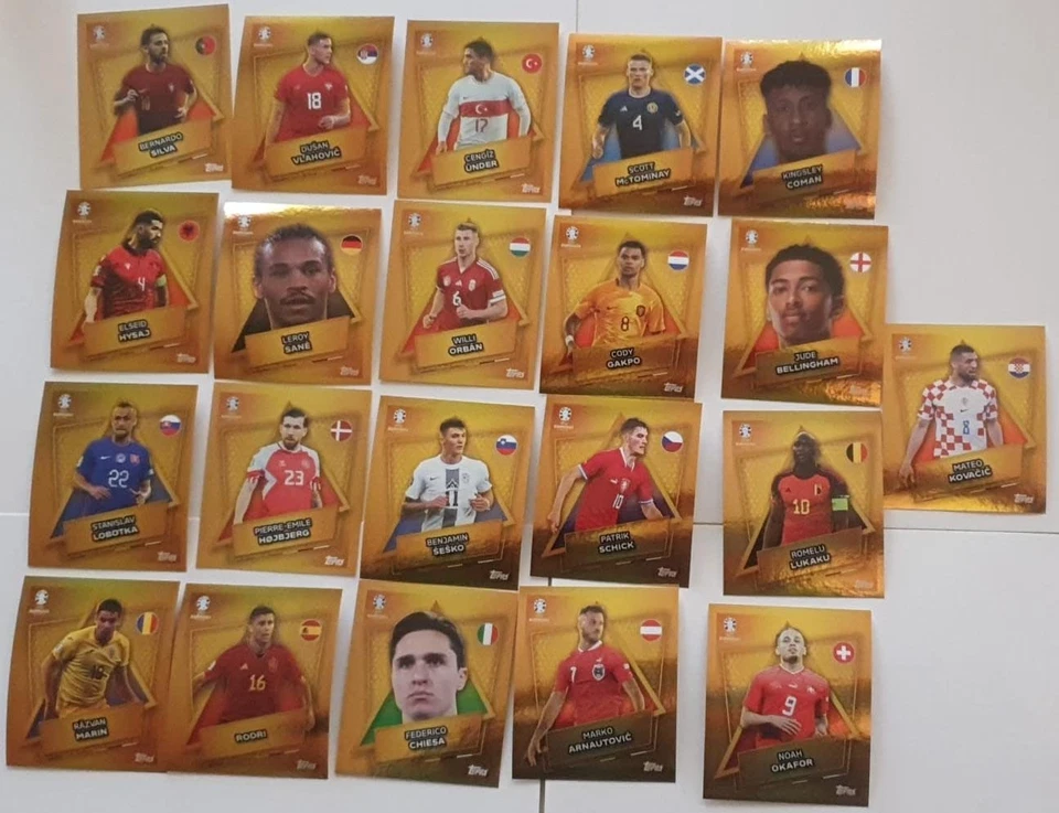 Topps Euro EM 2024 SP gold Sticker selten alle 21 ohne Signatur hammer Preis - Bild 1 von 1