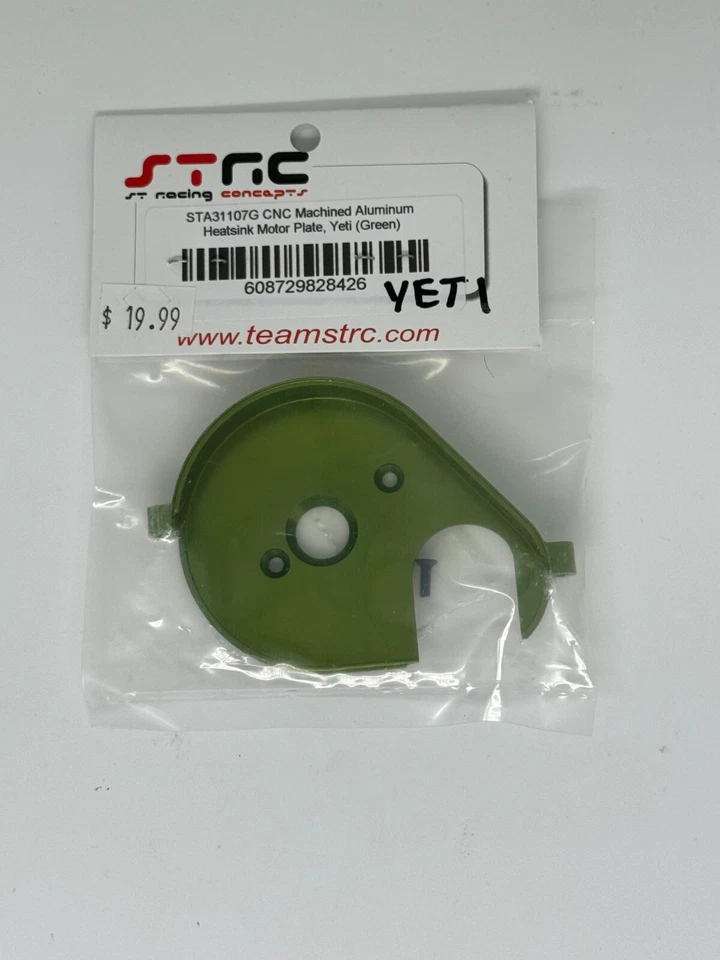 ST Racing STA31107G CNC Mach Alum Heatsink Motor Plate (GREEN) Axial Yeti - Image 1 of 1