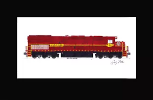 Duluth Missabe & Iron Range SD40-3 402 11"x17" stampa opaca firmata Andy Fletcher - Foto 1 di 1