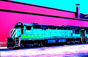 KODACHROME SLIDE LS&I U-30C #3000 (ex BURLINGTON NORTH #5828) 27/05/89 - Foto 1 di 1