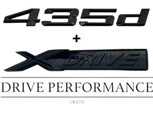BMW Glanzschwarz 435d + X Antrieb Kofferraumabzeichen Logo Emblem F32 F33 F34 F36 G22 G23 - Bild 1 von 9