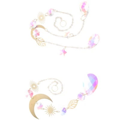  2 Pcs Weißer Kristall Hängende Kristalle Regenbogen-Maker-Anhänger - Bild 1 von 4