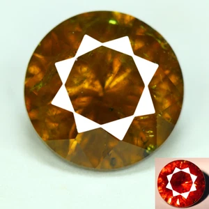 3.33 Cts_Round Diamond Cut_100 % Natural Color Change Andradite-Demantoid Garnet - Picture 1 of 5