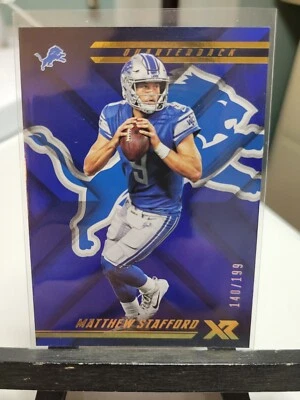 Matthew Stafford Blue 140/199 2018 Panini XR Football - Image 1 of 2